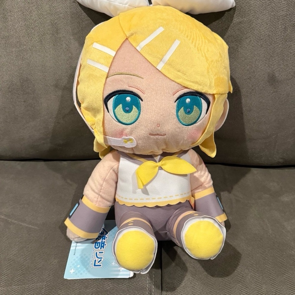 KAGAMINE REN Hatsune Miku x Round1 Exclusive Vocaloid Collab 14" Plush Large NWT